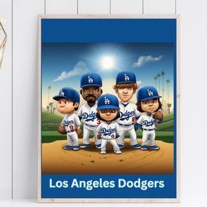LOS ANGELES DODGERS POSTER ART 11X14 PRINT GREAT GIFT FOR DODGERS FANS